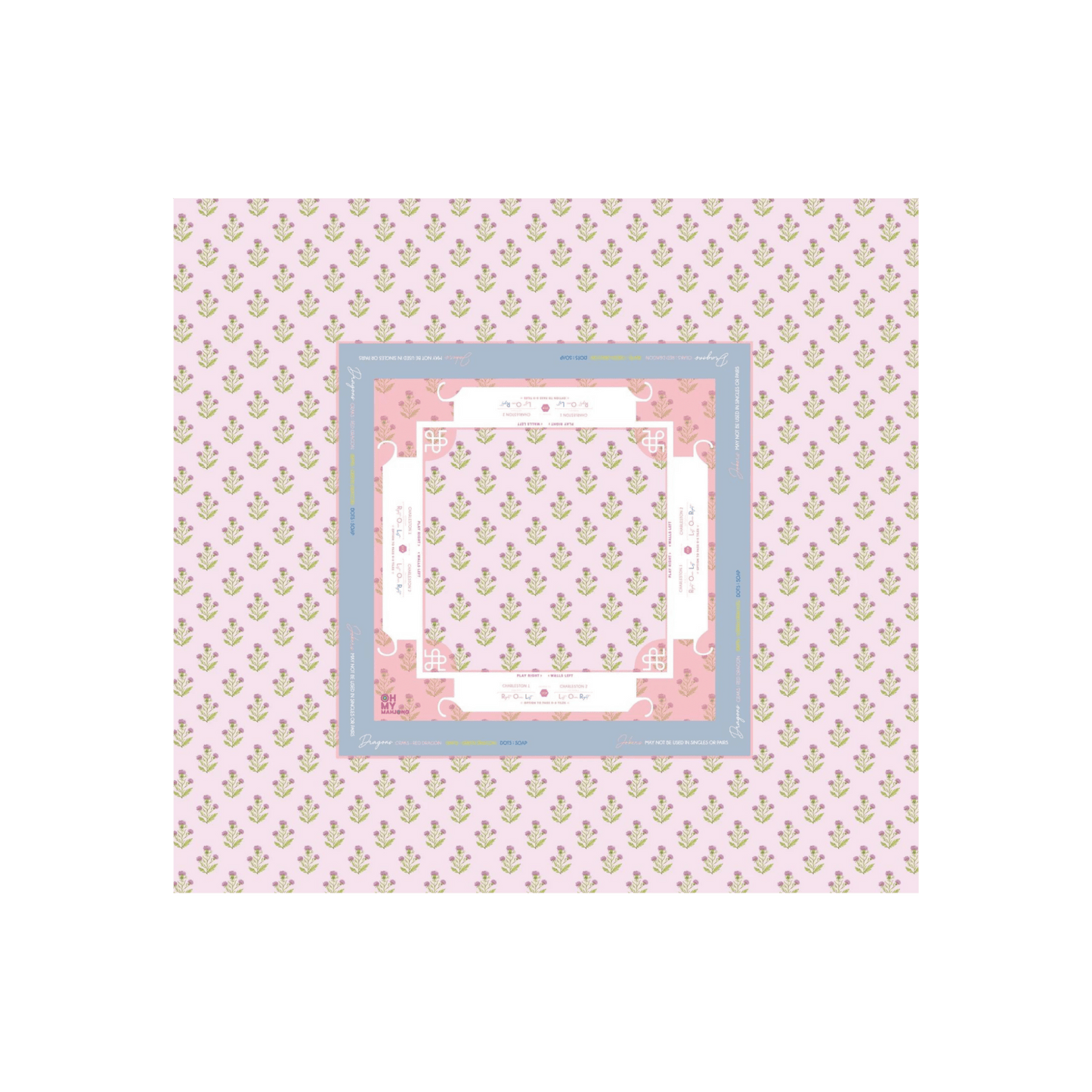 Purple Thistle Instructional Mahjong Tablecloth - Hosted by Kelly Gaudreau