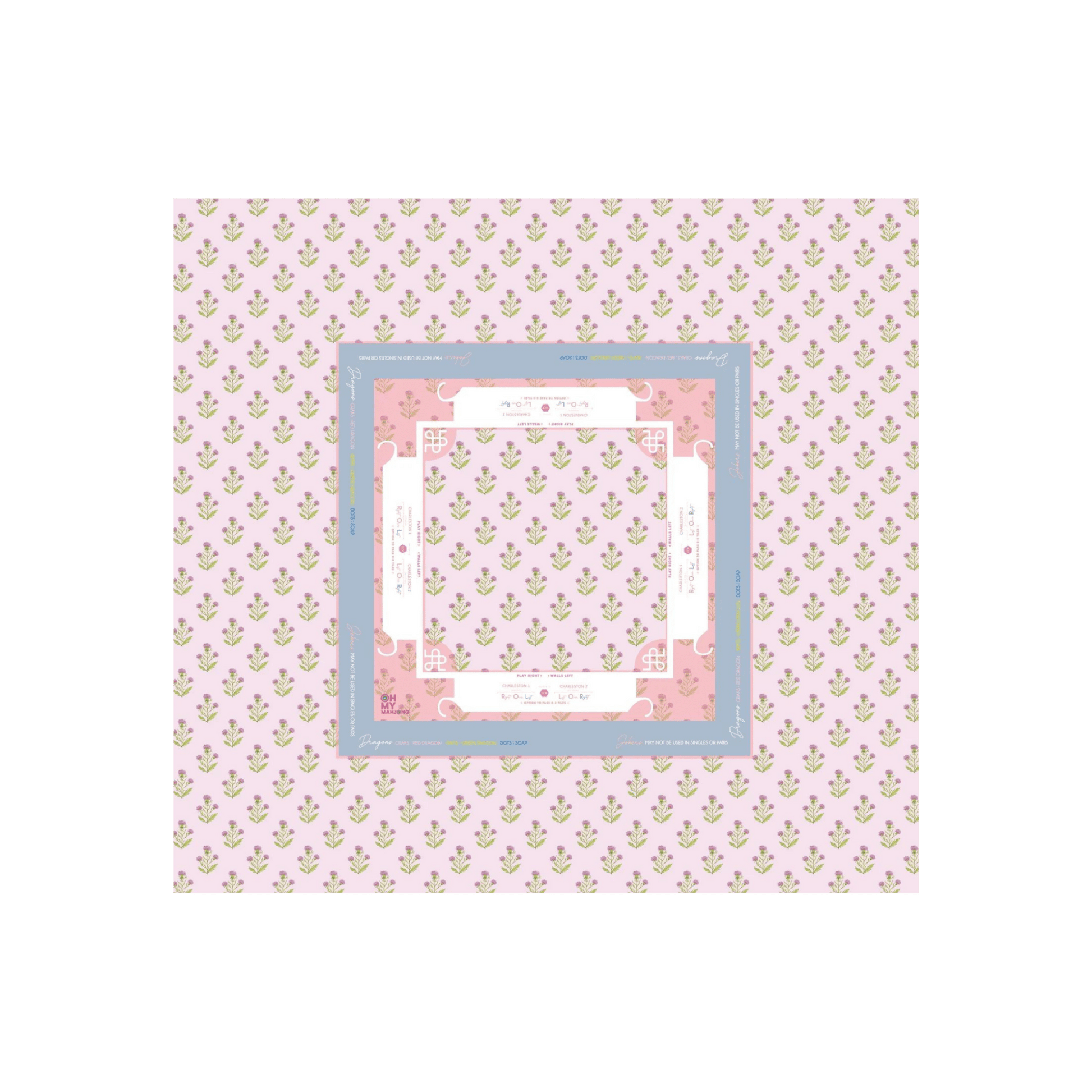 Purple Thistle Instructional Mahjong Tablecloth - Hosted by Kelly Gaudreau