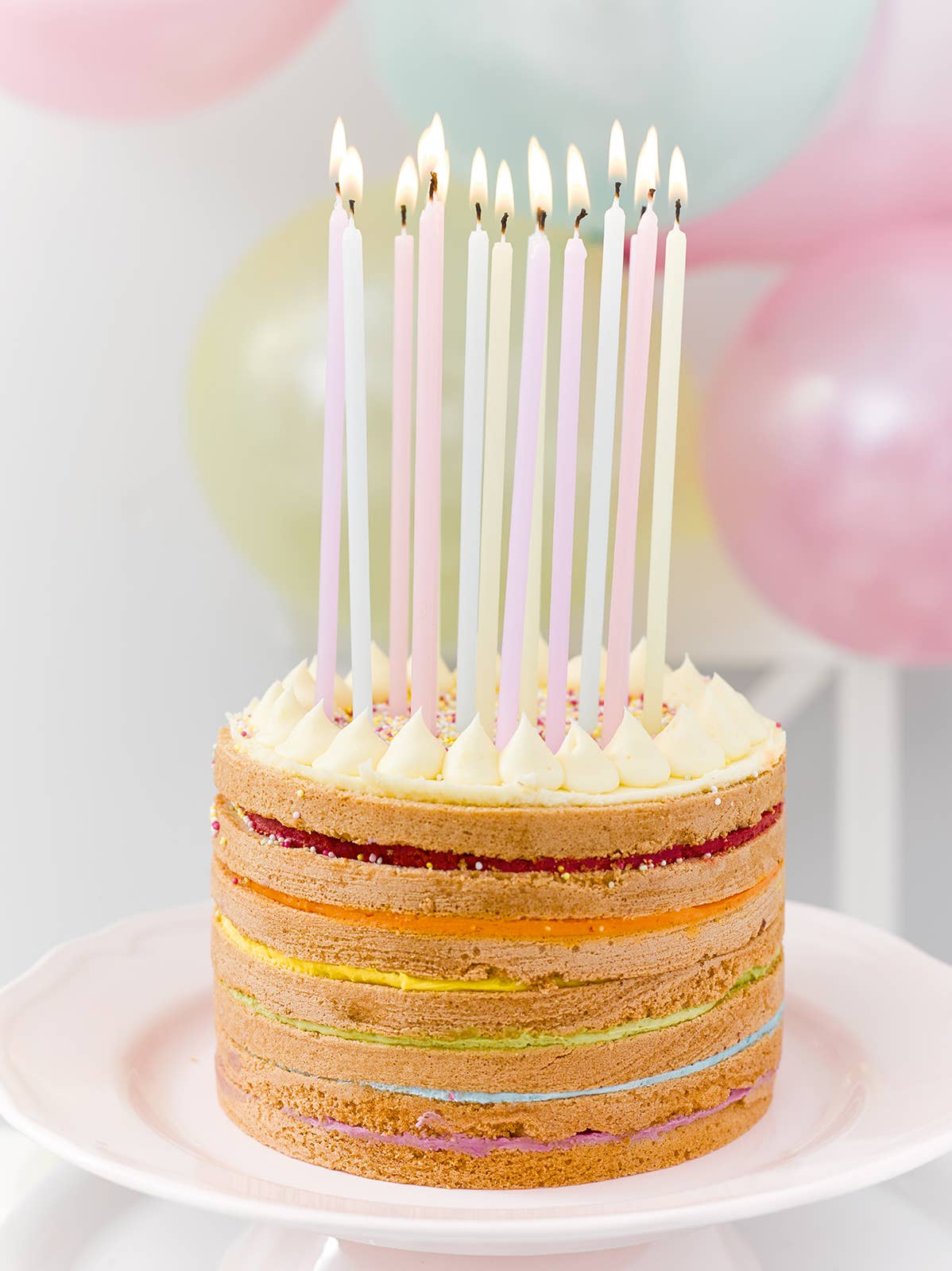 Rainbow Pastel Birthday Candles - 16 Pack - Hosted by Kelly Gaudreau