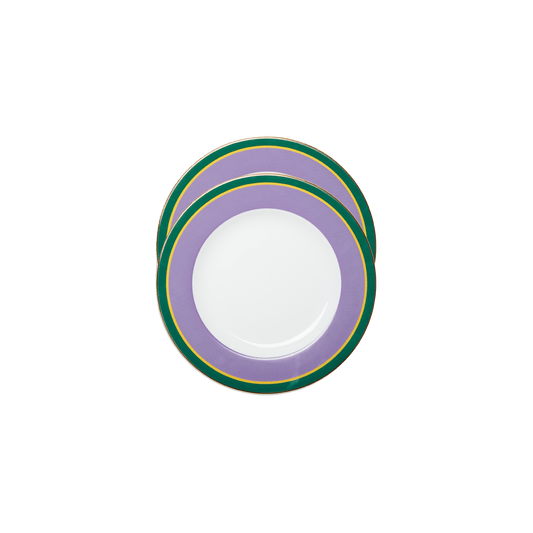 Rainbow Viola Dinner Plates - Set of 2 - Hosted by Kelly Gaudreau