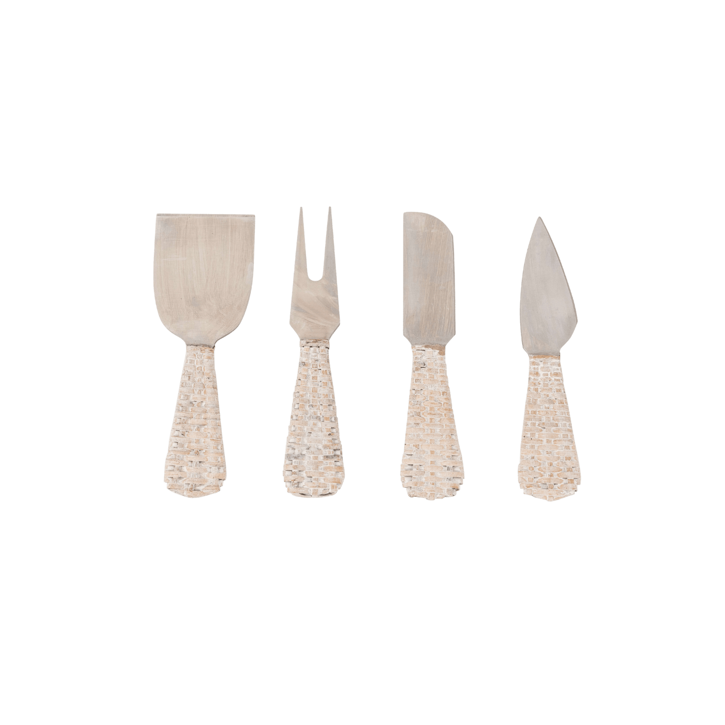 Rattan Stainless - Steel Cheese Knives Set of 4 - Hosted by Kelly Gaudreau