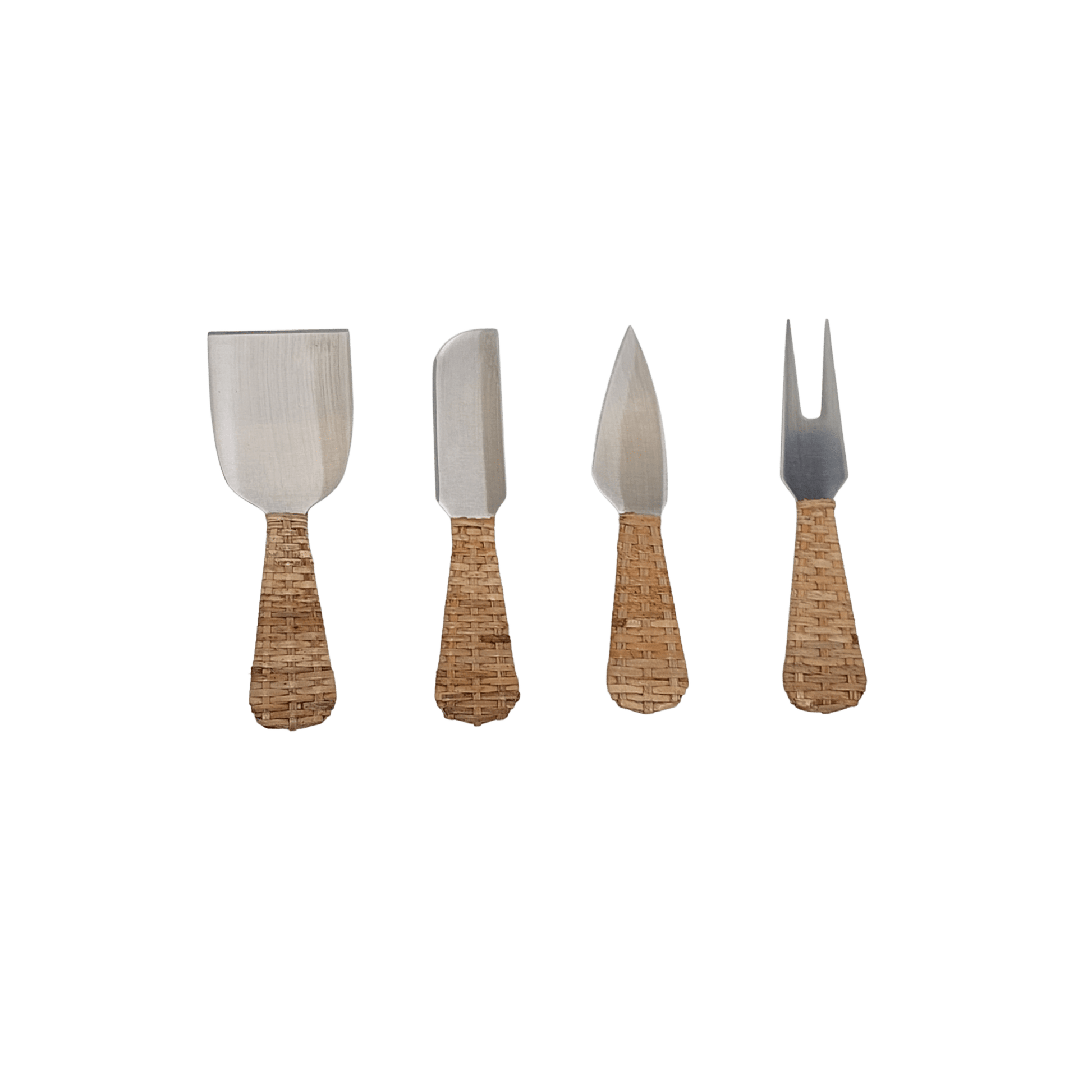 Rattan Stainless - Steel Cheese Knives Set of 4 - Hosted by Kelly Gaudreau
