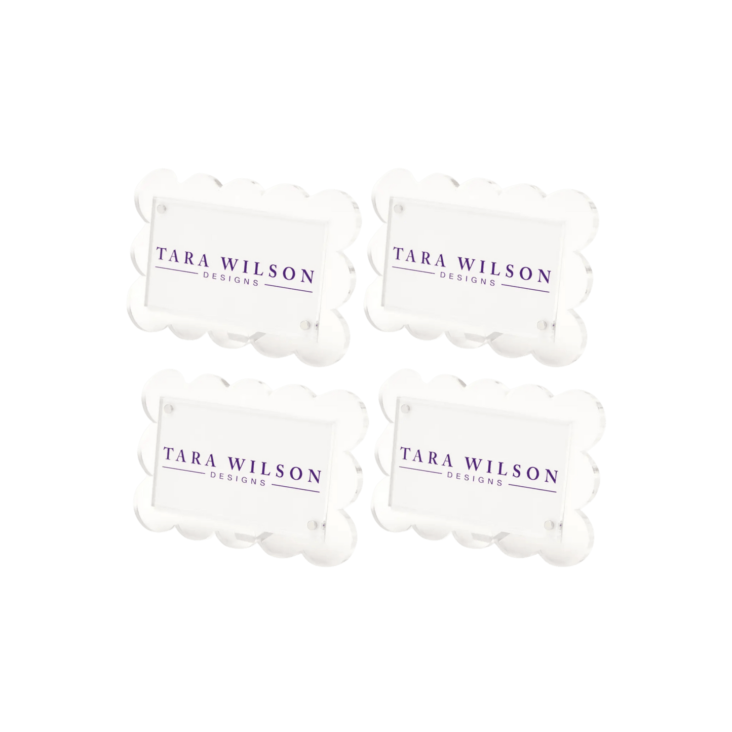 Rectangular Scallop Place Card Holder - Hosted by Kelly Gaudreau