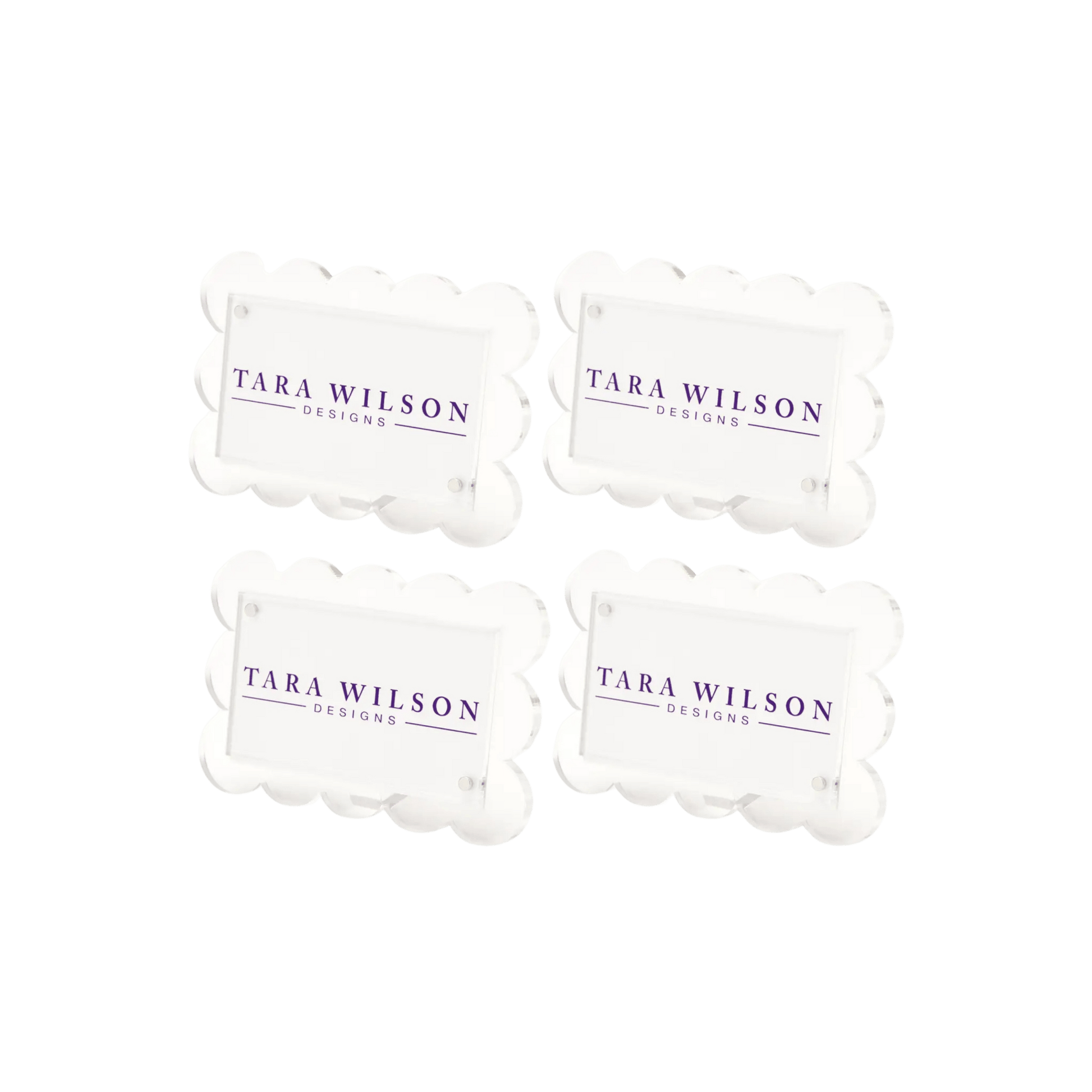 Rectangular Scallop Place Card Holder - Hosted by Kelly Gaudreau