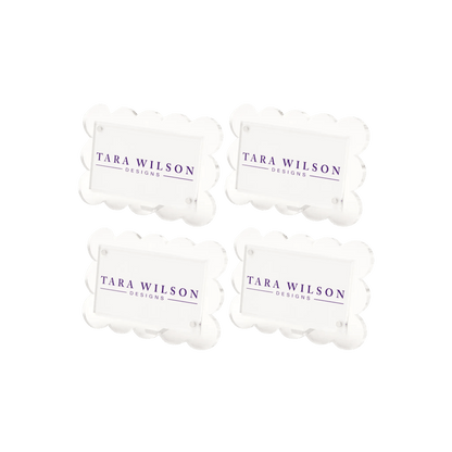 Rectangular Scallop Place Card Holder - Hosted by Kelly Gaudreau