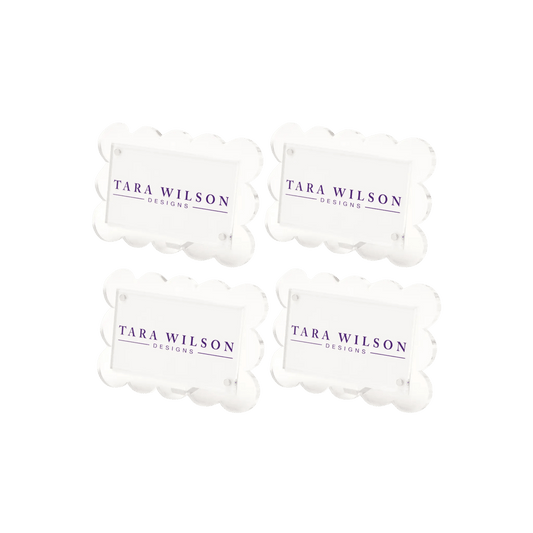 Rectangular Scallop Place Card Holder - Hosted by Kelly Gaudreau