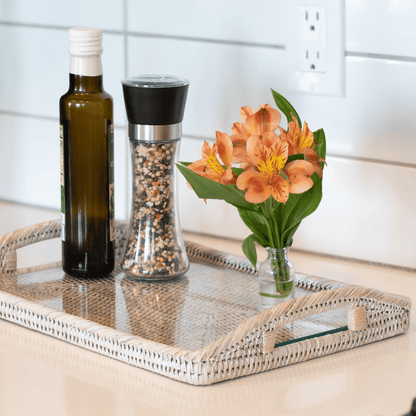 Rectangular Tray with Glass Insert - 14" - Hosted by Kelly Gaudreau