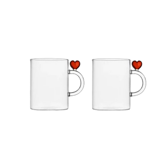 Cuore Heart Mugs - Set of 2