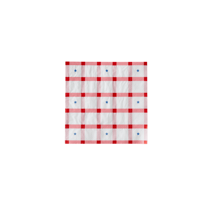 Red Gingham 4th of July Large Napkins – Set of 20 - Hosted by Kelly Gaudreau
