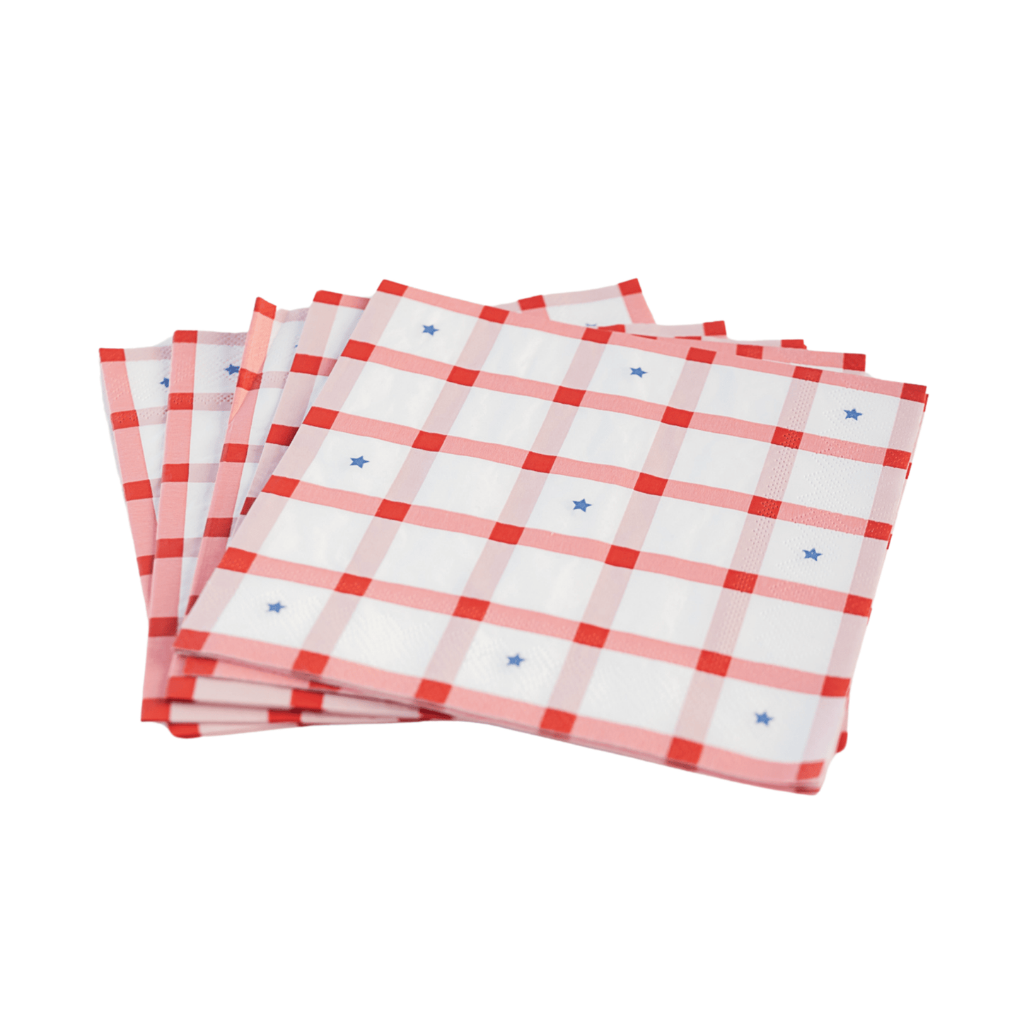 Red Gingham 4th of July Large Napkins – Set of 20 - Hosted by Kelly Gaudreau