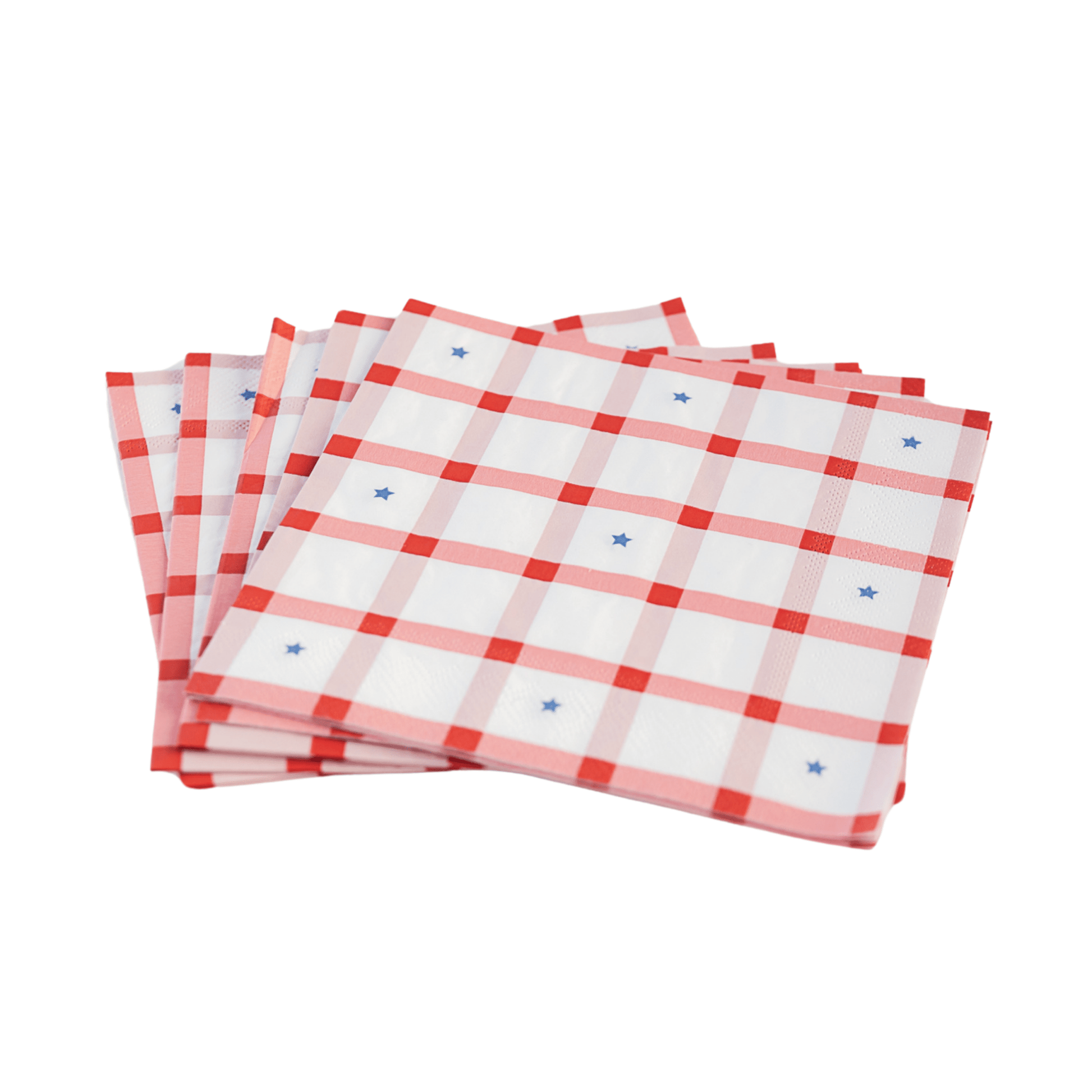 Red Gingham 4th of July Large Napkins – Set of 20 - Hosted by Kelly Gaudreau