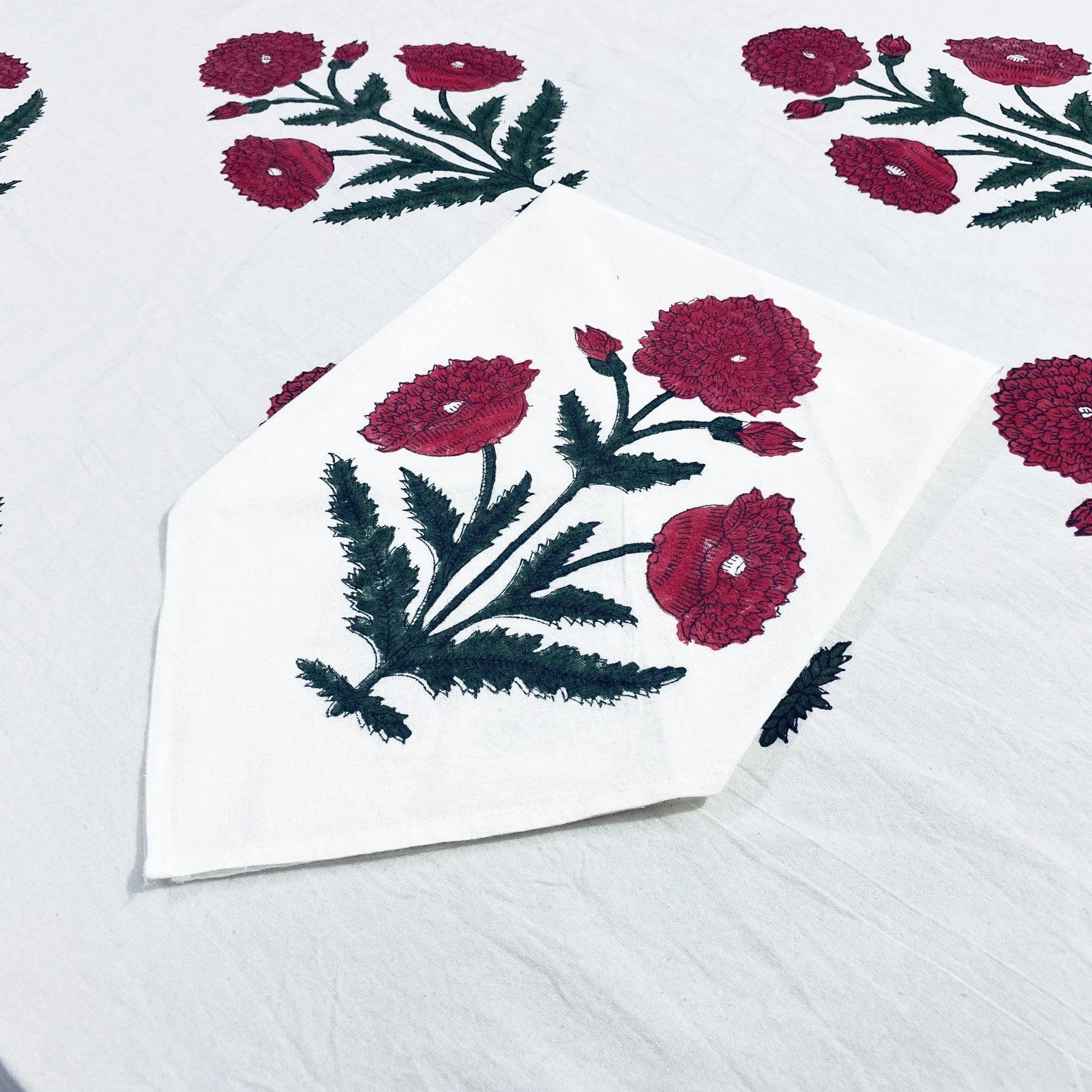 Red Poppy Dinner Napkins - Set of 4 - Hosted by Kelly Gaudreau