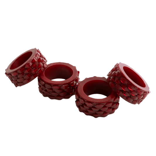 Red Round Resin Beaded Napkin Ring Set of 4 - Hosted by Kelly Gaudreau