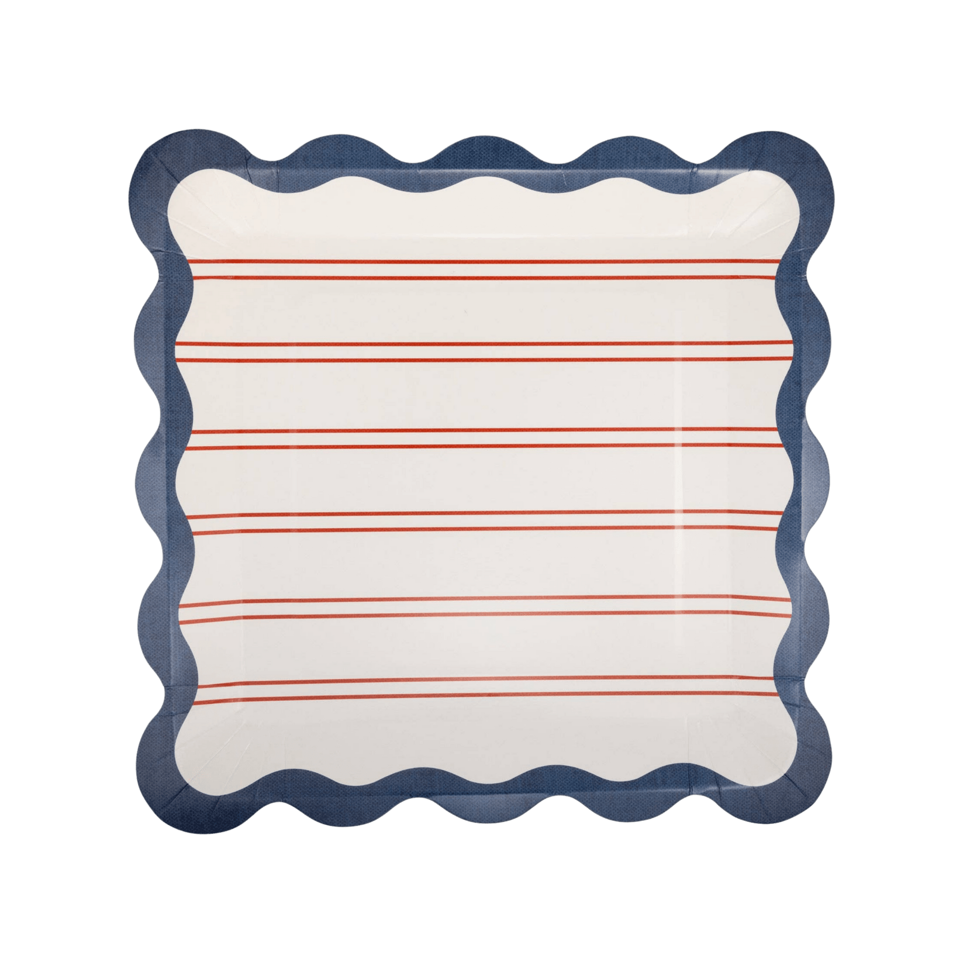 Red Stripes Paper Plates - Pack of 8 - Hosted by Kelly Gaudreau