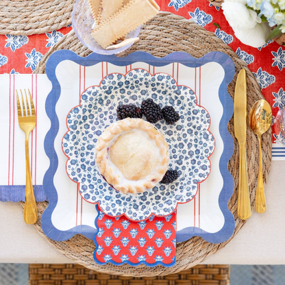 Red Stripes Paper Plates - Pack of 8 - Hosted by Kelly Gaudreau