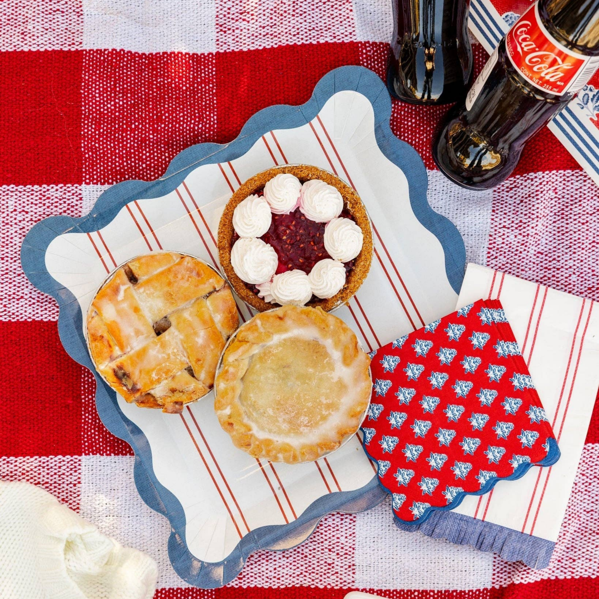 Red Stripes Paper Plates - Pack of 8 - Hosted by Kelly Gaudreau