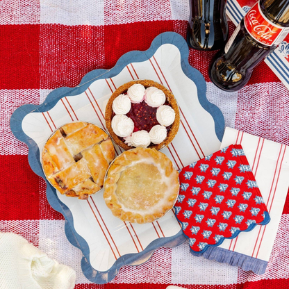 Red Stripes Paper Plates - Pack of 8 - Hosted by Kelly Gaudreau
