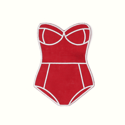 Red Swimsuit Cocktail Napkins - Set of 4 - Hosted by Kelly Gaudreau