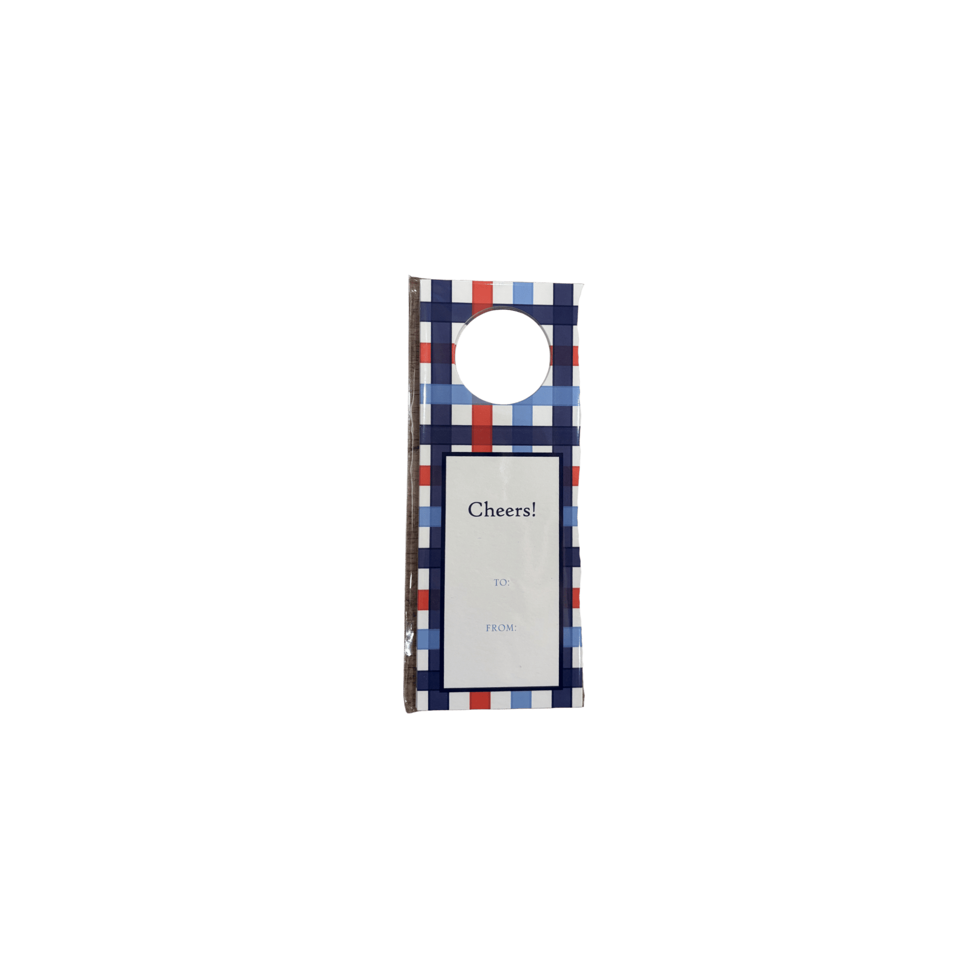 Red, White, and Blue Plaid Wine Tags - Set of 10 - Hosted by Kelly Gaudreau