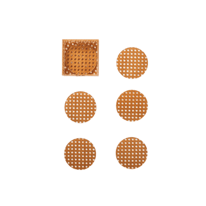 Reed Coaster Set of 6 in a Caddy - Hosted by Kelly Gaudreau