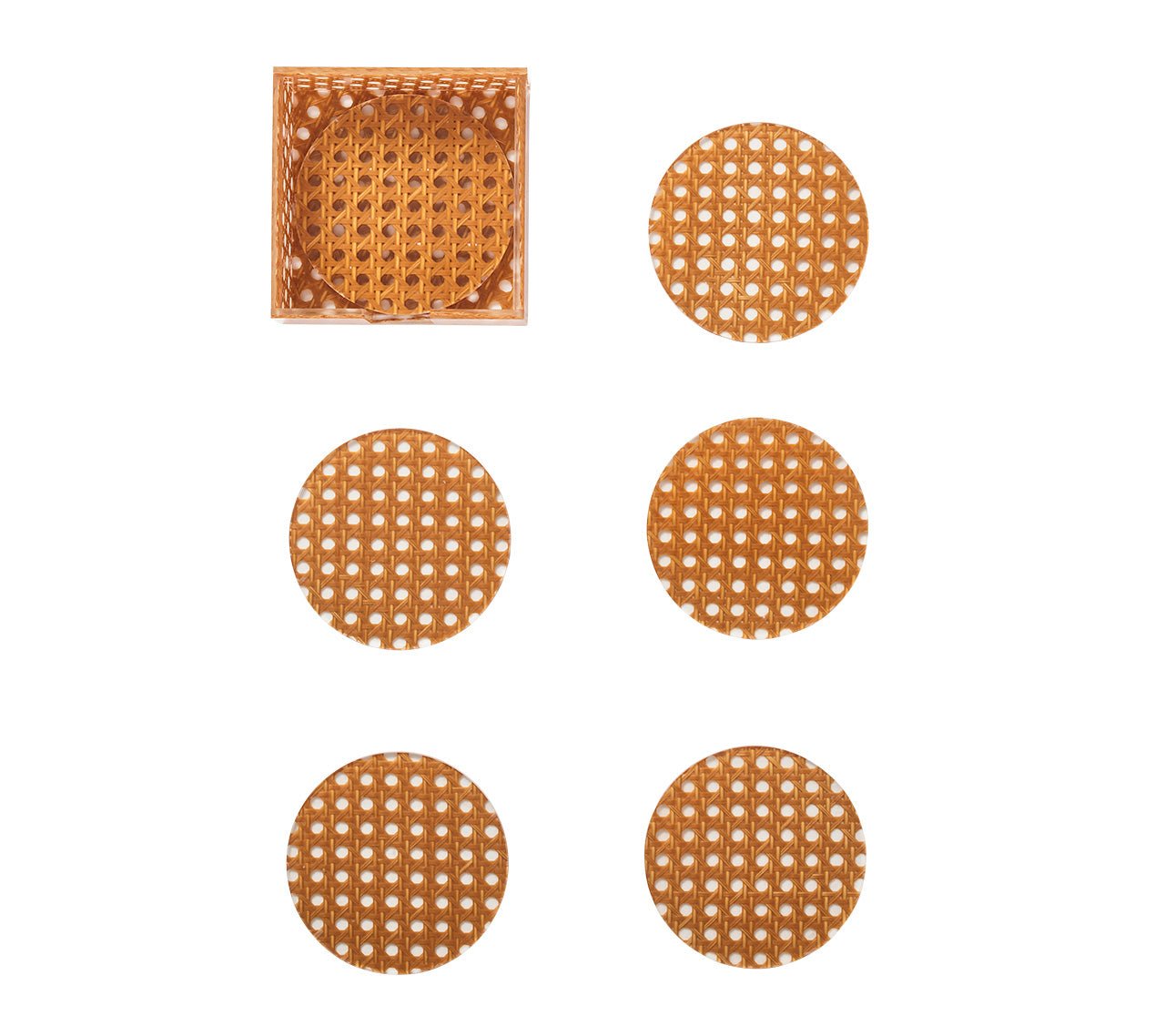 Reed Coaster Set of 6 in a Caddy - Hosted by Kelly Gaudreau