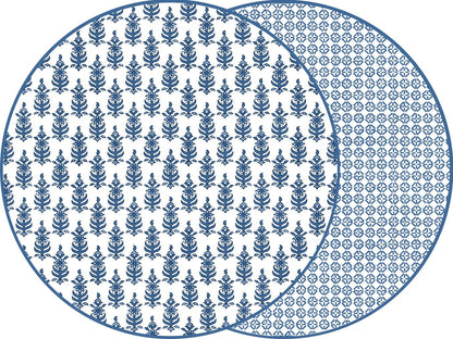 Reversible Raj and Jaipur Placemat in Denim - Hosted by Kelly Gaudreau