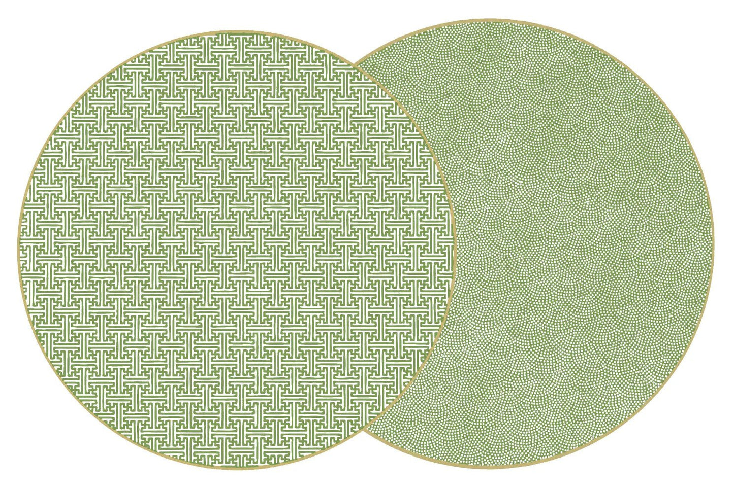 Reversible Sayagata Placemat in Saxon Green - Hosted by Kelly Gaudreau