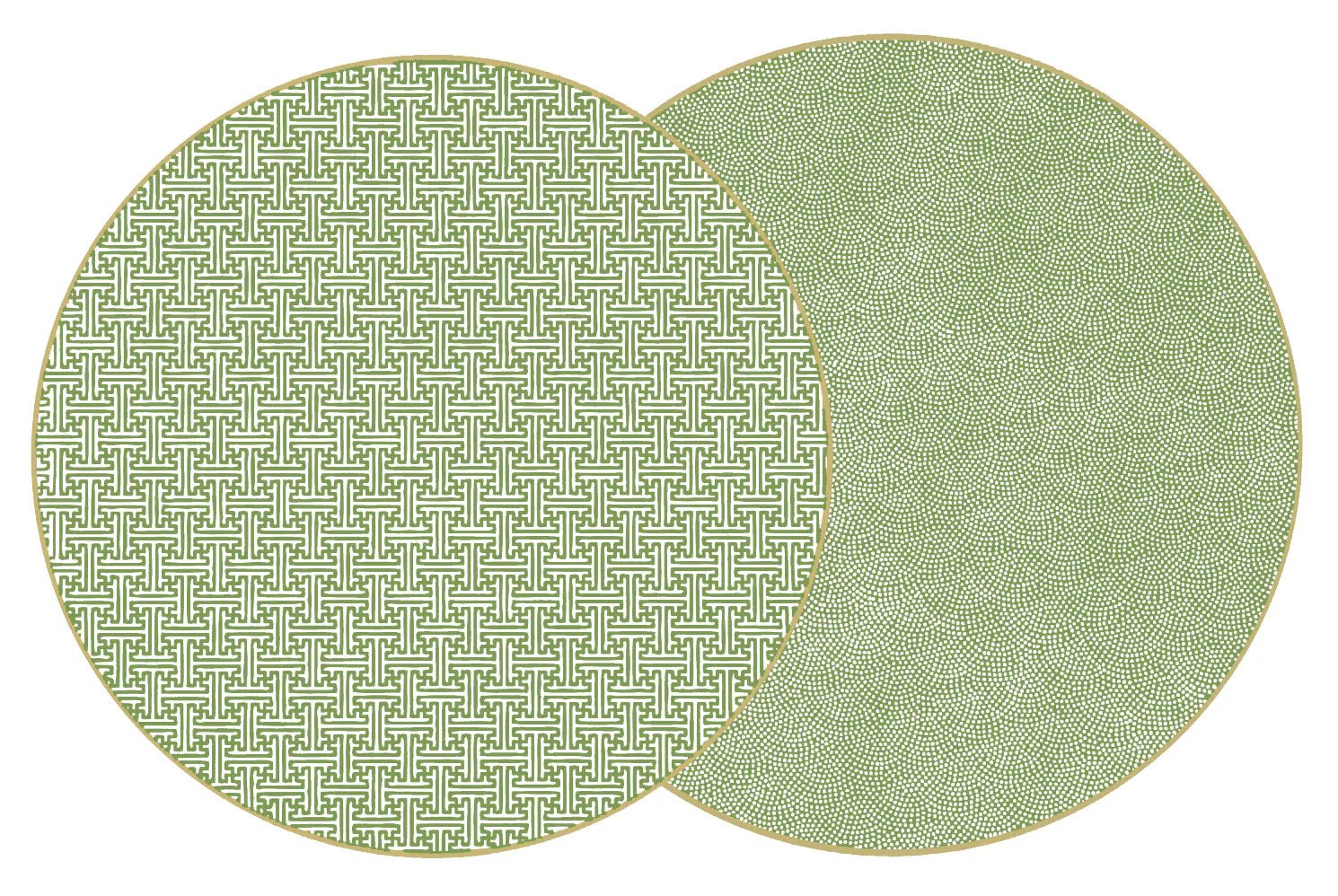 Reversible Sayagata Placemat in Saxon Green - Hosted by Kelly Gaudreau
