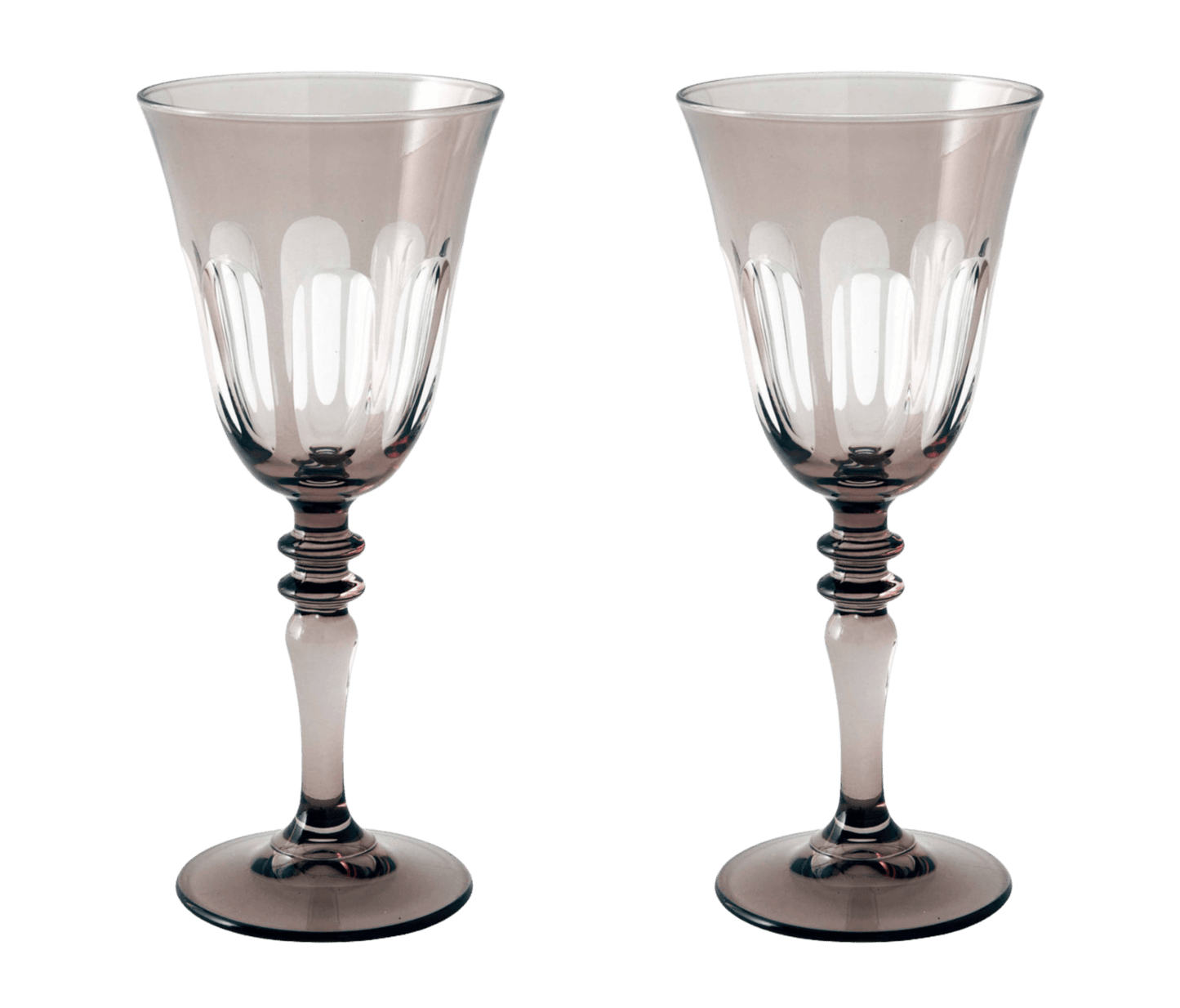 Rialto Glass Wine in Smoke Set of 2 - Hosted by Kelly Gaudreau