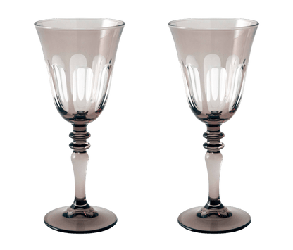 Rialto Glass Wine in Smoke Set of 2 - Hosted by Kelly Gaudreau