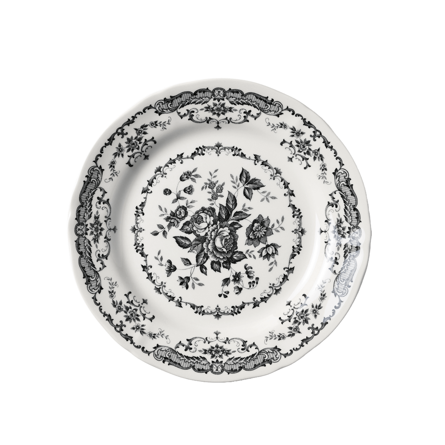 Rose Dinner Plate in Black - Hosted by Kelly Gaudreau