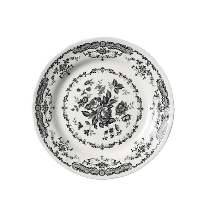 Rose Dinner Plate in Black - Hosted by Kelly Gaudreau