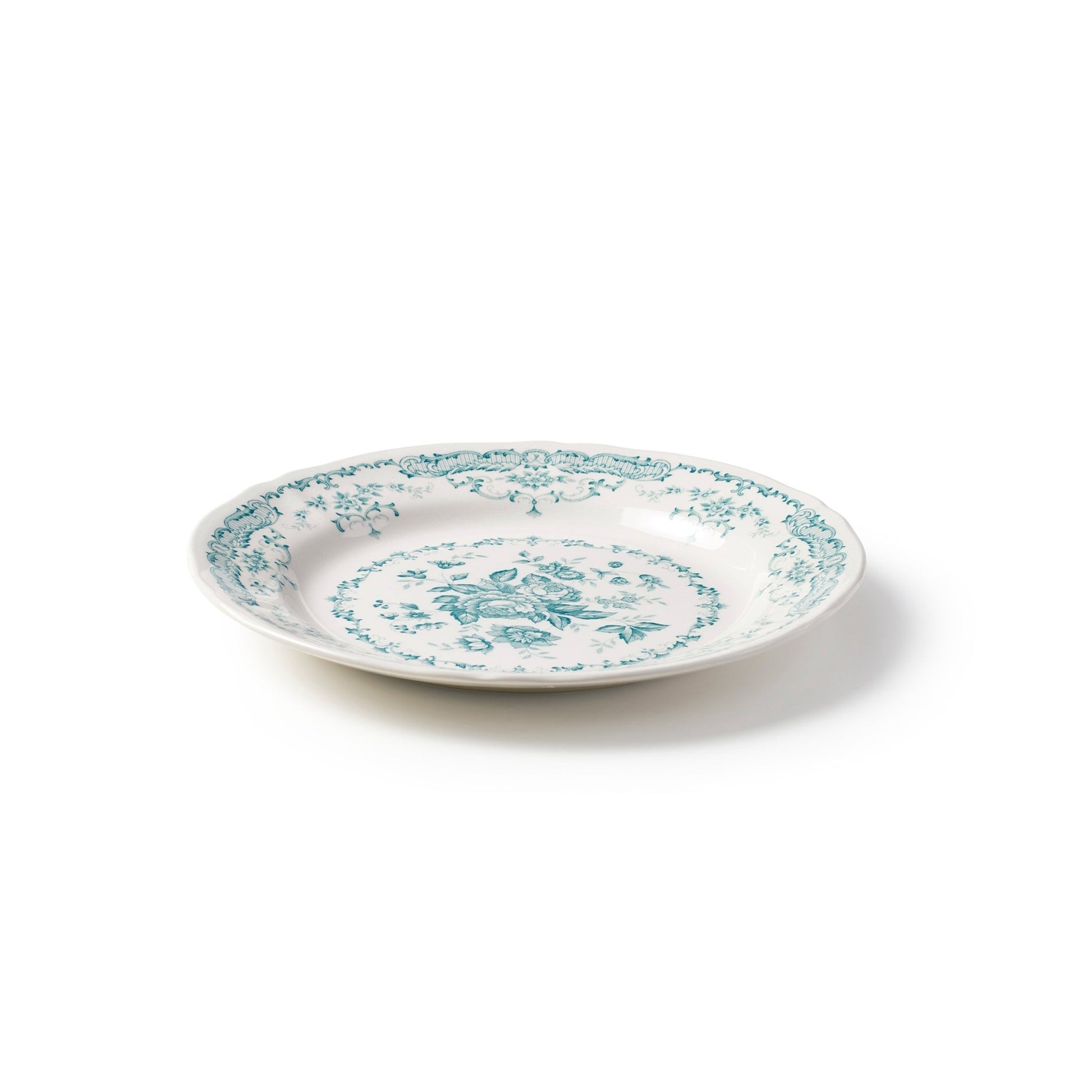 Rose Dinner Plate in Turquoise - Hosted by Kelly Gaudreau
