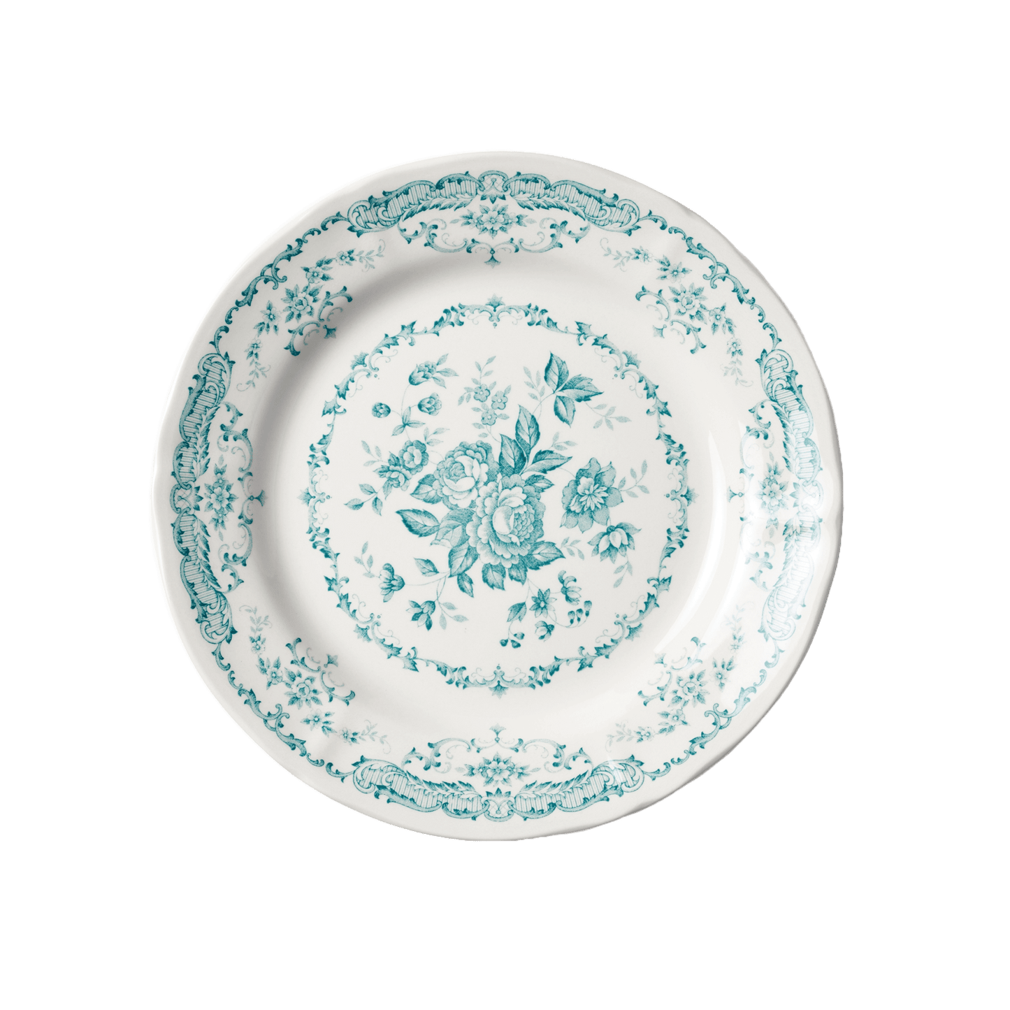 Rose Dinner Plate in Turquoise - Hosted by Kelly Gaudreau