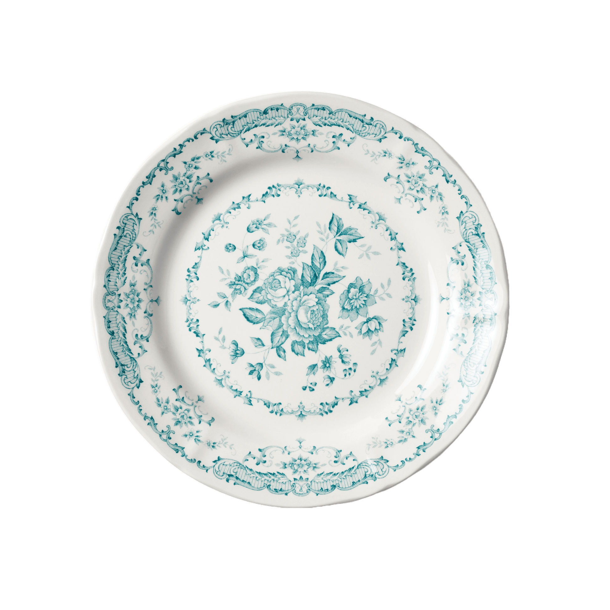 Rose Dinner Plate in Turquoise - Hosted by Kelly Gaudreau