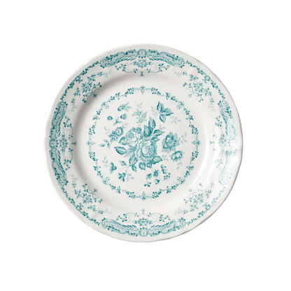 Rose Dinner Plate in Turquoise - Hosted by Kelly Gaudreau