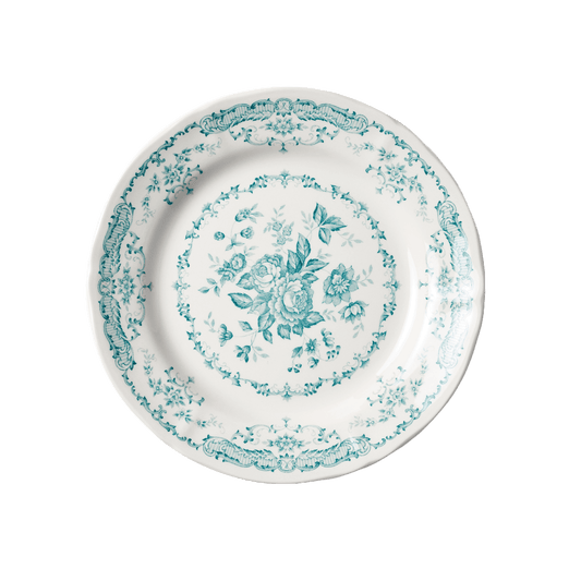 Rose Dinner Plate in Turquoise - Hosted by Kelly Gaudreau