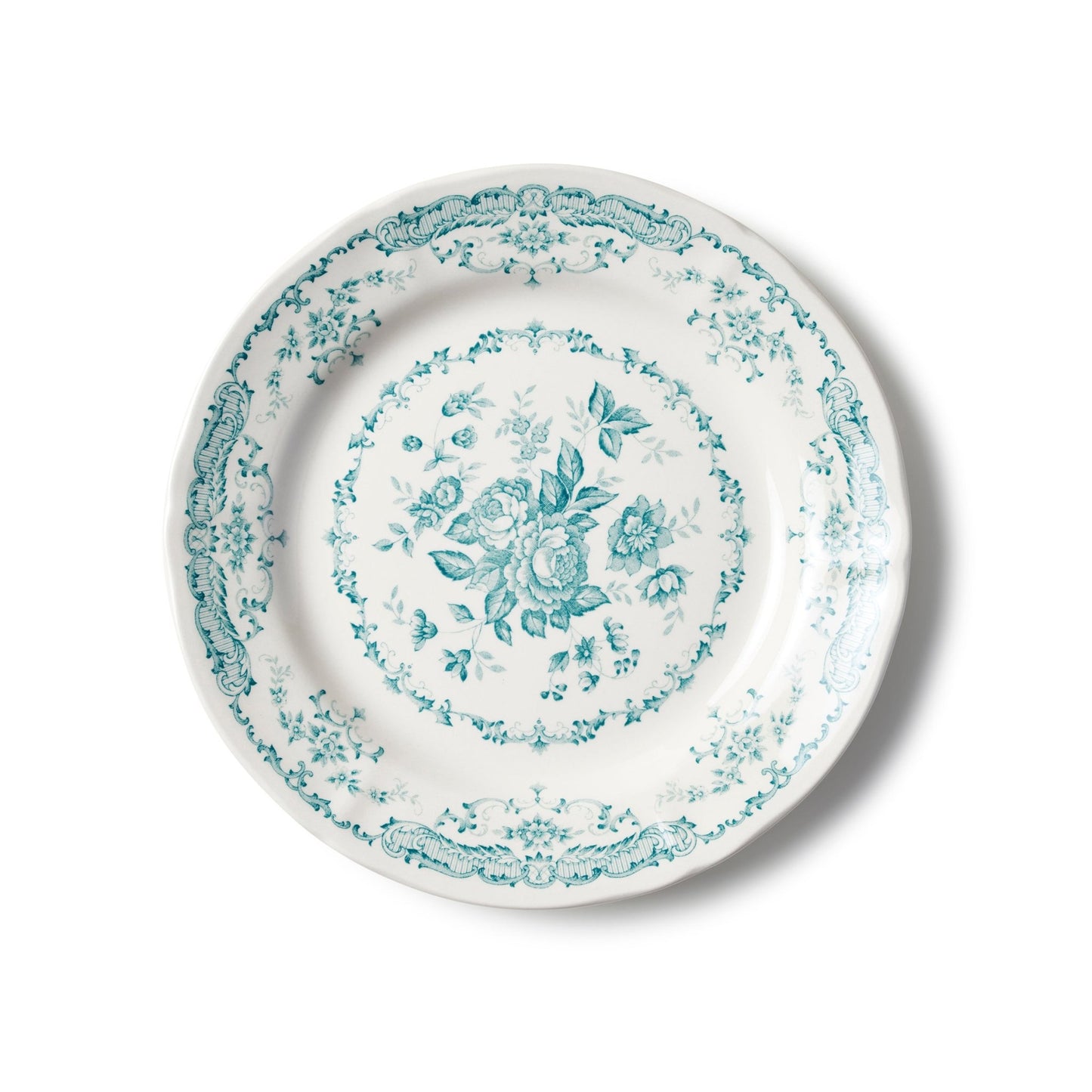Rose Dinner Plate in Turquoise - Hosted by Kelly Gaudreau
