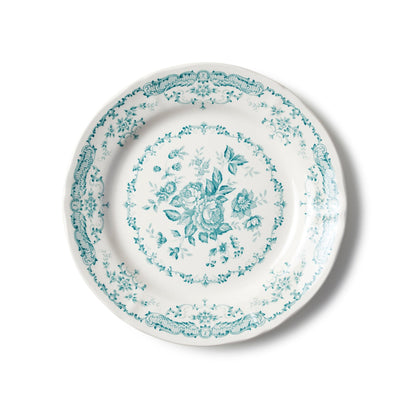 Rose Dinner Plate in Turquoise - Hosted by Kelly Gaudreau