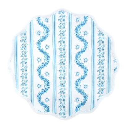 Round Scalloped Placemat - Boxwood Garden Delft Blue Set of 4 - Hosted by Kelly Gaudreau