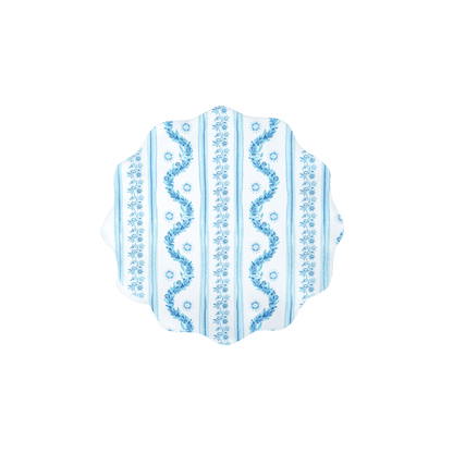 Round Scalloped Placemat - Boxwood Garden Delft Blue Set of 4 - Hosted by Kelly Gaudreau