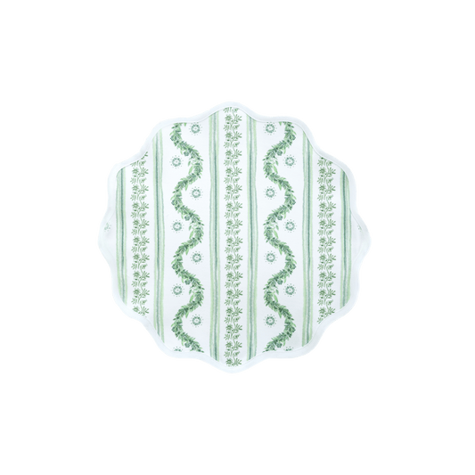 Round Scalloped Placemat - Boxwood Garden Sage Set of 4 - Hosted by Kelly Gaudreau