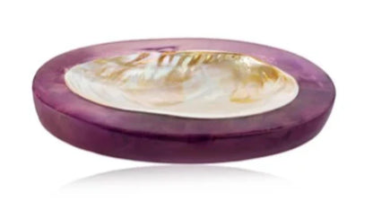 Round Caviar Dish in Violet