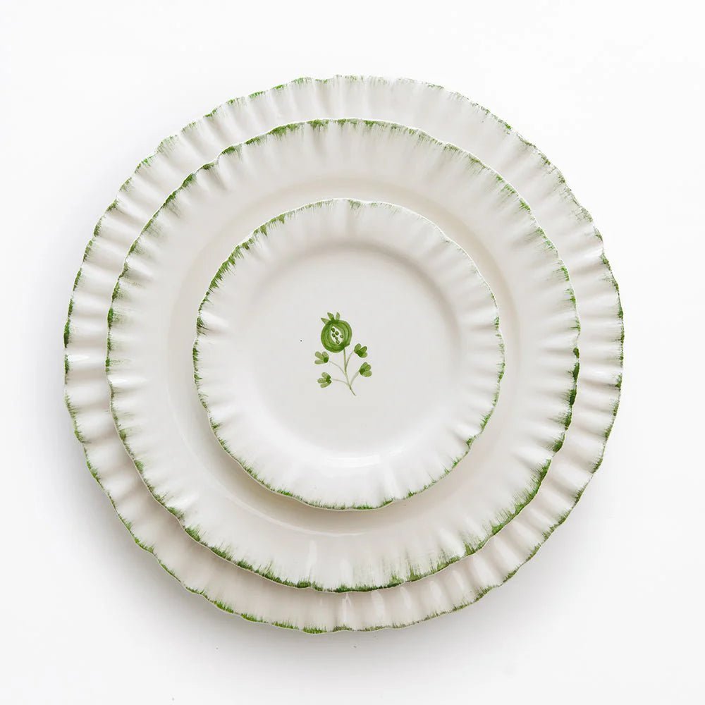 Ruffled Green Dinner Plate Set of 2 - Hosted by Kelly Gaudreau