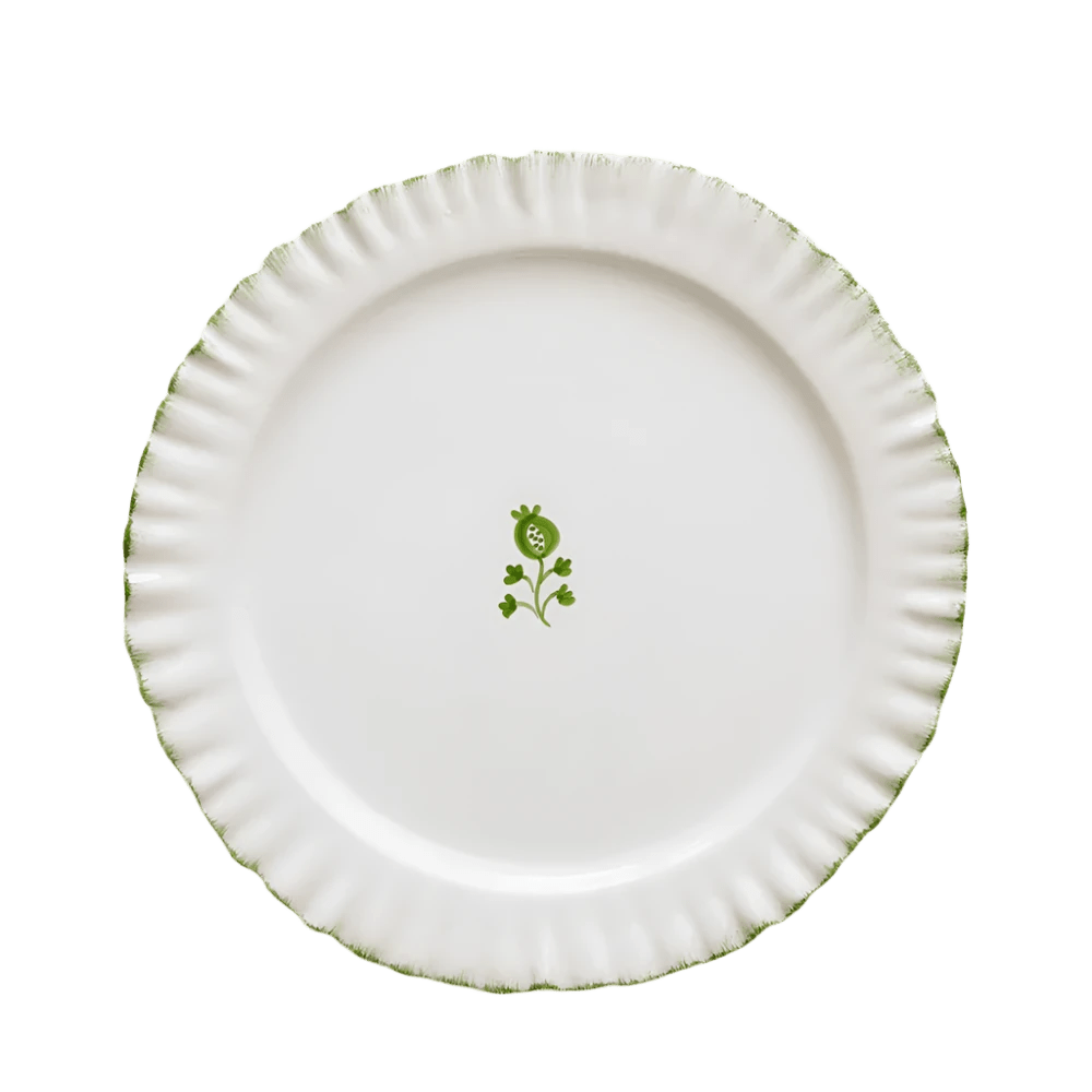 Ruffled Green Dinner Plate Set of 2 - Hosted by Kelly Gaudreau