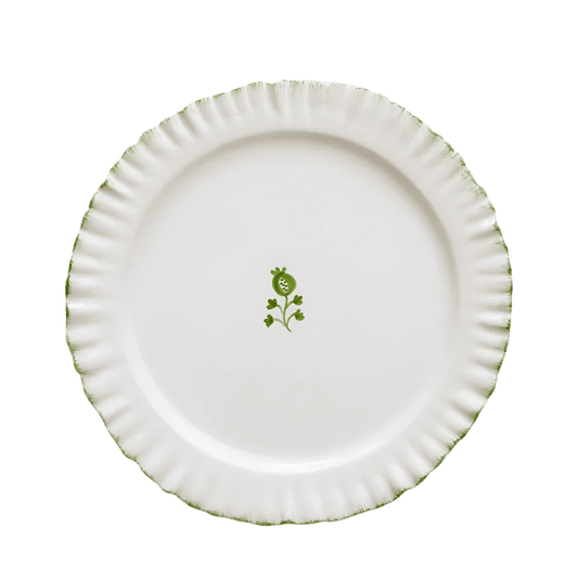 Ruffled Green Dinner Plate Set of 2 - Hosted by Kelly Gaudreau