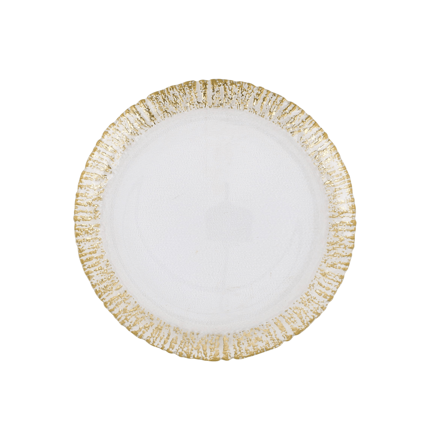 Rufolo Glass Dinner Plate - Gold - Hosted by Kelly Gaudreau