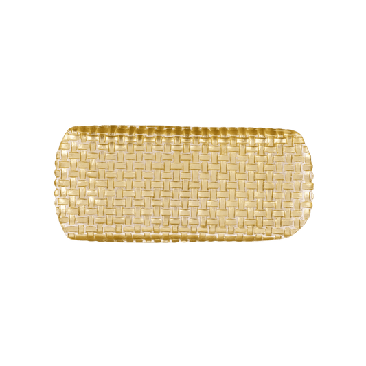 Rufolo Glass Gold Basketweave Large Rectangular Tray - Hosted by Kelly Gaudreau