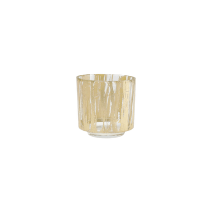 Rufolo Glass Gold Brushstroke Votive - Hosted by Kelly Gaudreau
