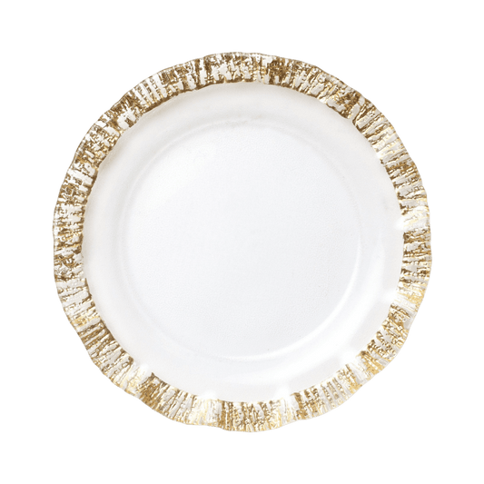 Rufolo Glass Service Plate/Charger - Gold - Hosted by Kelly Gaudreau